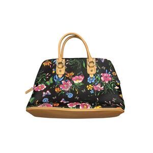 CL America Black Floral Butterfly Satchel Handbag